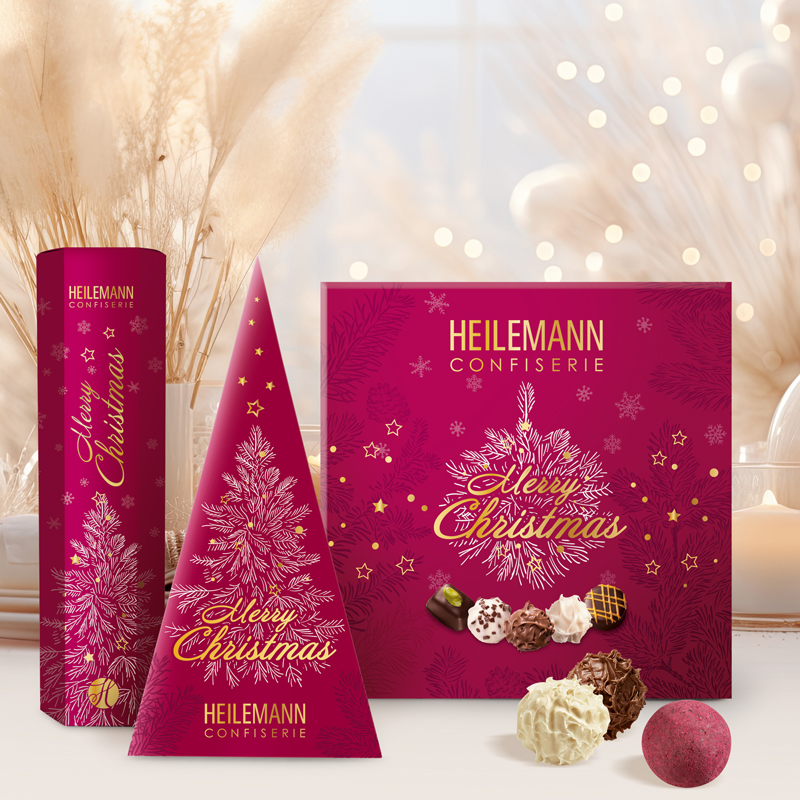Mini Pralinés "Merry Christmas" als Weihnachtsgeschenk