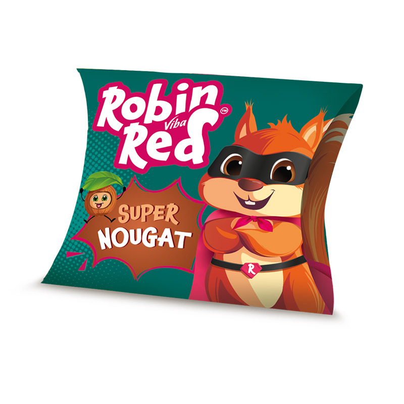 Viba Robin Red Schicht-Nougat Kissenschachtel, 50 g