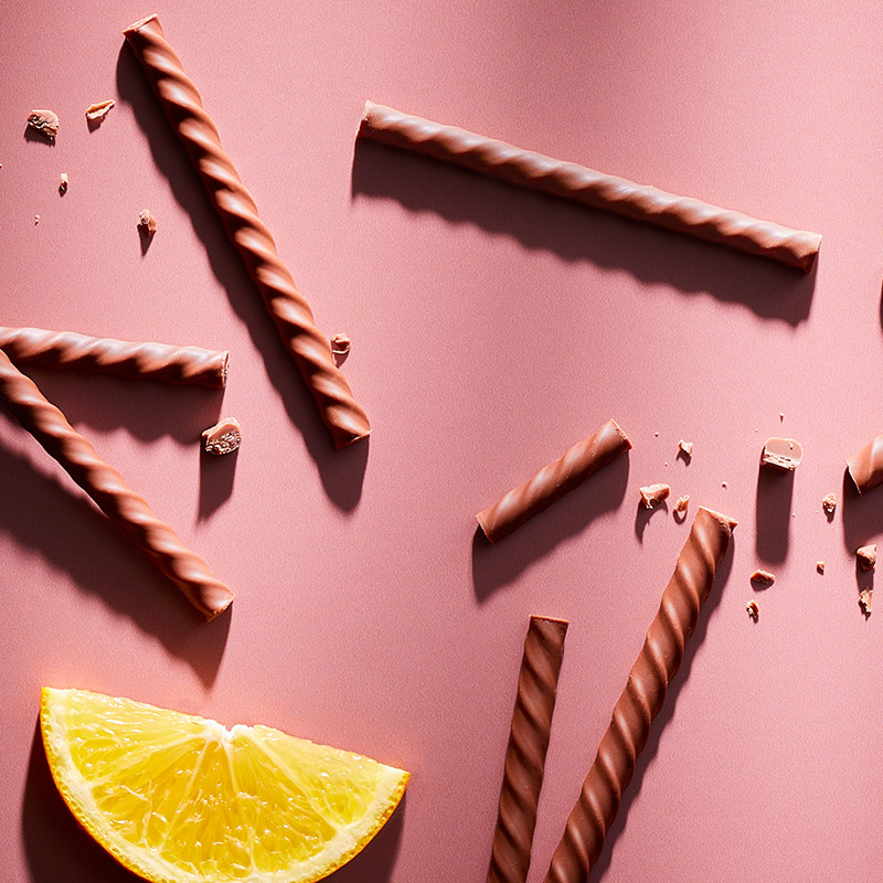 Hussel Feine Schoko-Stäbchen Orange, 75 g