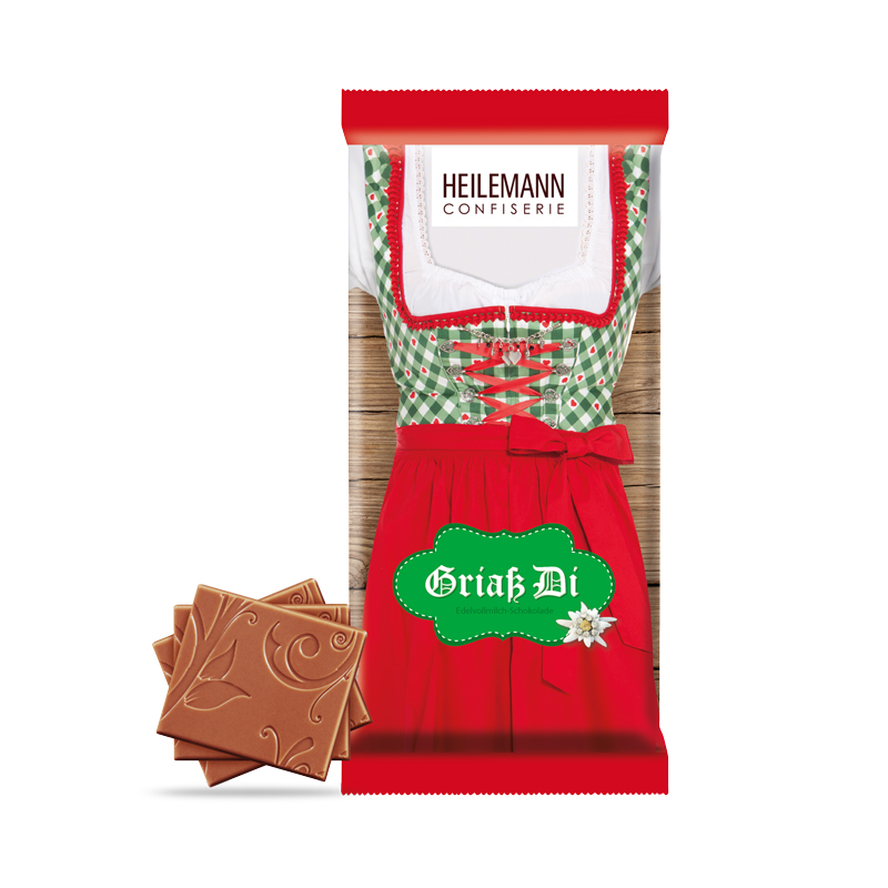 Heilemann Oktoberfest Tafelschokolade Dirndl mit Stückcken