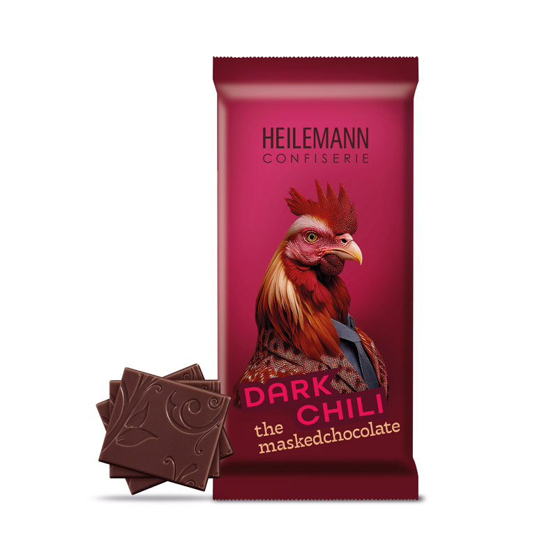 Heilemann "Dark Chili" Chili Edelbitter-Schokolade mit Stückchen