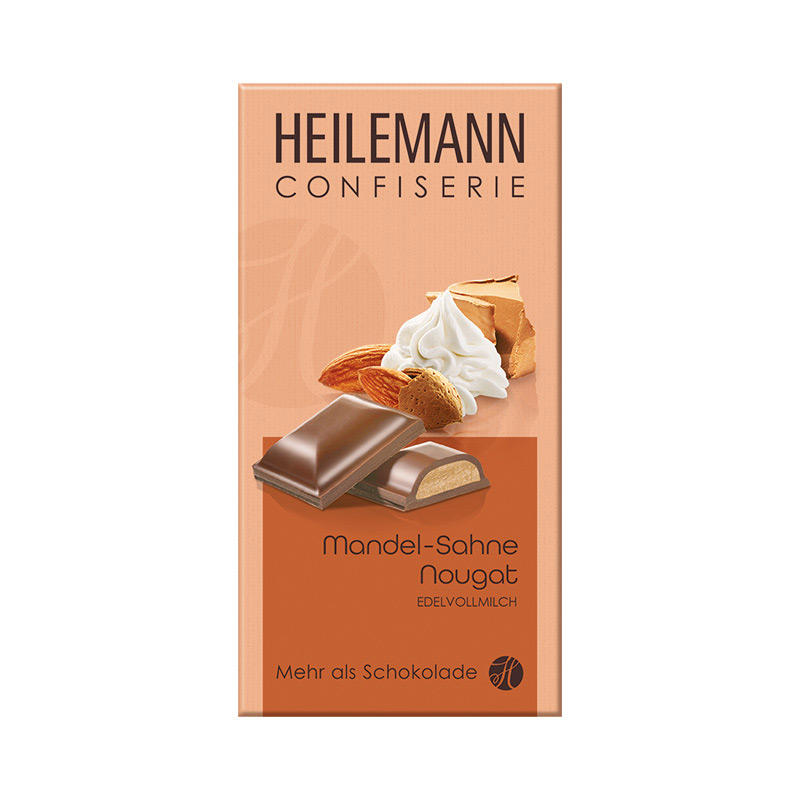 Heilemann Mandel-Sahne-Nougat in Edelvollmilch-Schokolade