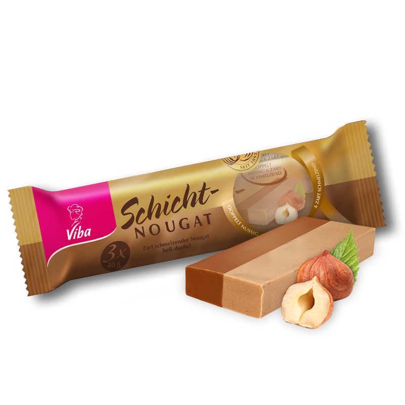 Viba Schicht-Nougat Jumbo 3er Pack mit Riegel