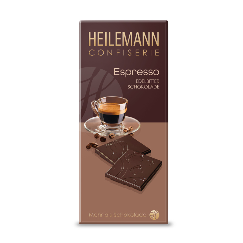Heilemann Espresso Edelbitter-Schokolade, 80 g