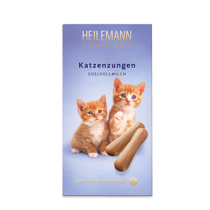 Heilemann Katzenzungen Edelvollmilch-Schokolade, 75 g
