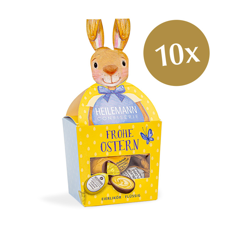 Heilemann Hase mit Eierlikör Ostereier, 10 x 100 g