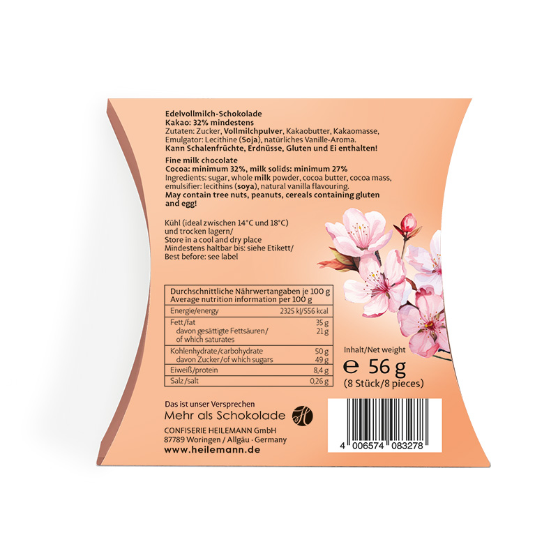 Heilemann Vollmilch Süße Frühlingsgrüße, 56 g - Rückseite