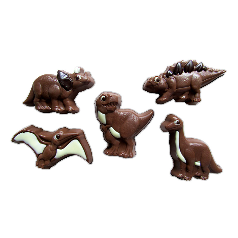 Dinosaurier-Figuren aus Schokolade