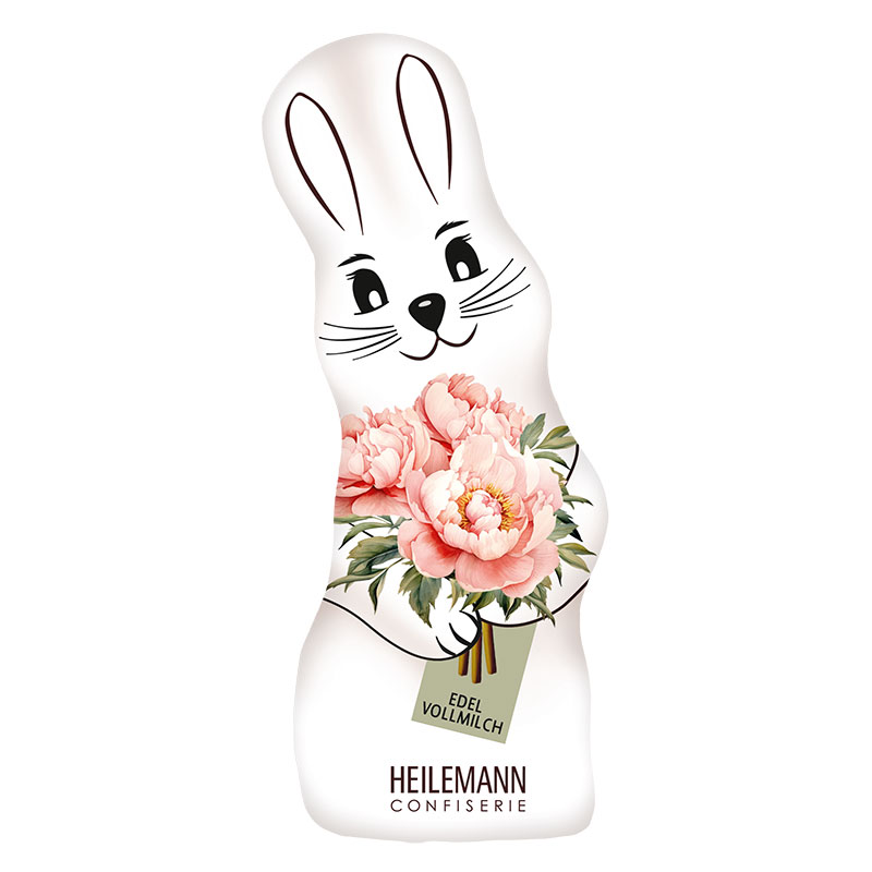 Heilemann Vollmilch Häschen mit Pfingstrose, 30 g