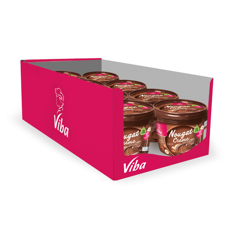 Viba Nougat Creme Classic Palmölfrei, 8 x 375 g