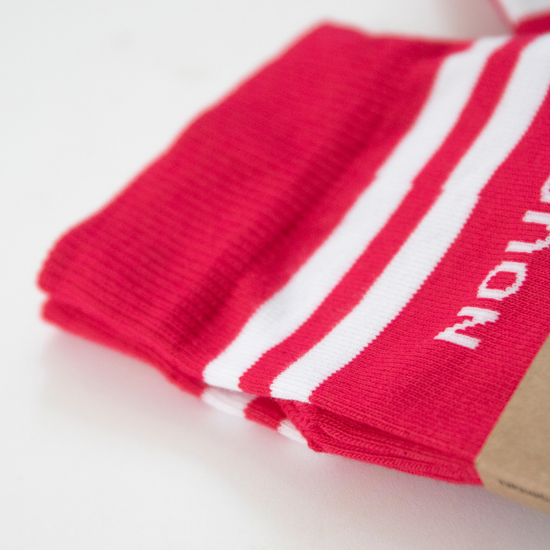 Viba x [ot ku'thüʁ] Sock'n Nougat Lover pink mit weißen Streifen