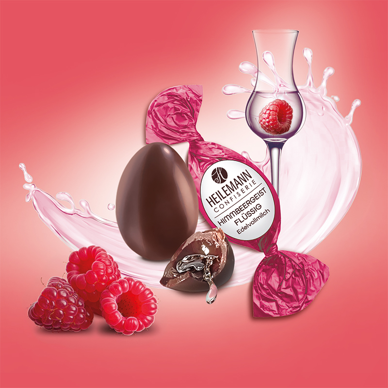 Heilemann Himbeergeist Ei flüssig - flüssige Füllung