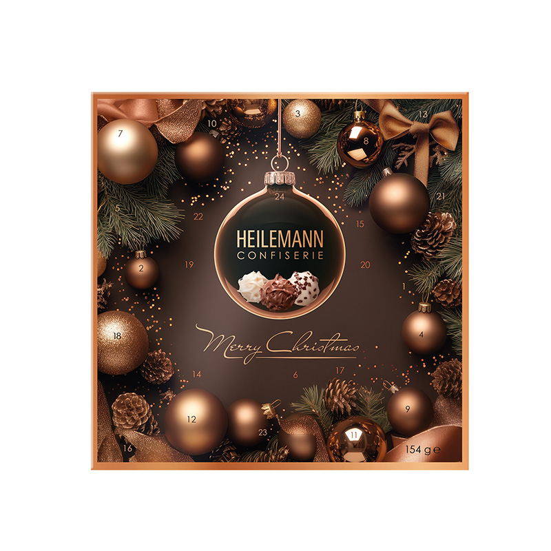 Heilemann Tisch-Adventskalender gefüllt mit leckeren Mini-Pralinen
