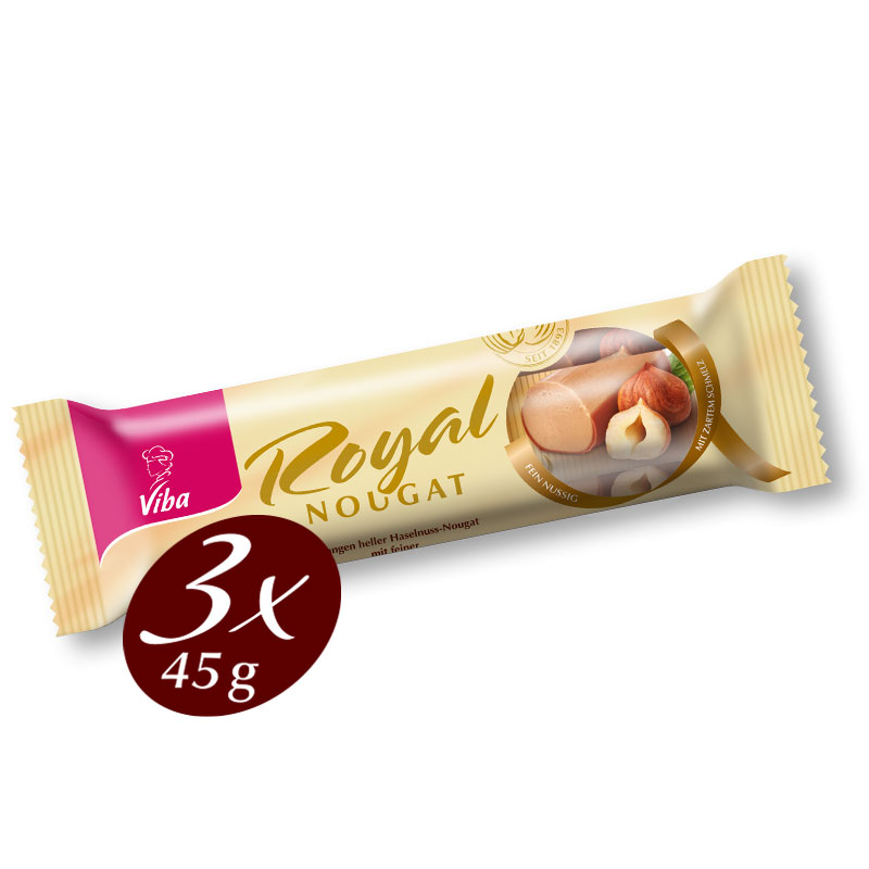 Viba Royal Nougat Jumbo 3er Pack, 3 x 45 g