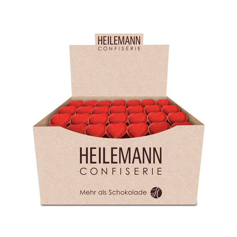 Heilemann Rotes Geschenkherz Edelvollmilch, 230 x 4,2 g