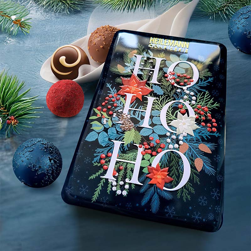 Heilemann Weihnachts-Geschenkdose "HO HO HO" Pralinen