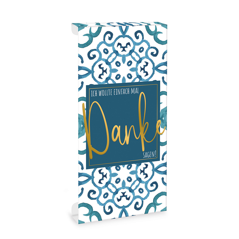 Tafelschokoladen-Aufleger "Danke"