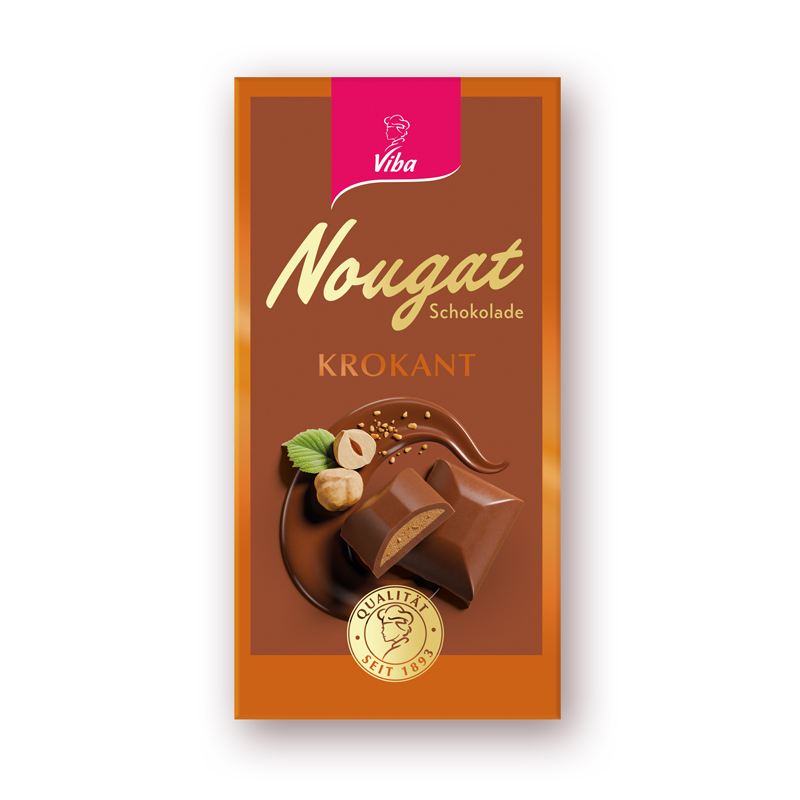 Viba Nougat-Tafelschokolade Krokant
