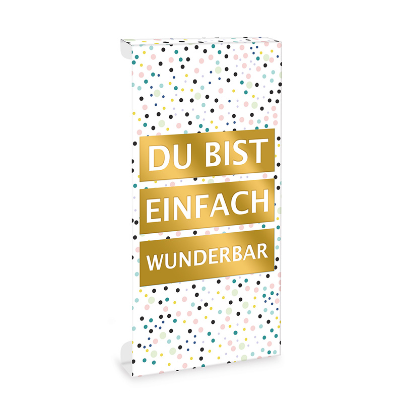 Tafelschokoladen-Aufleger "Du bist wunderbar"