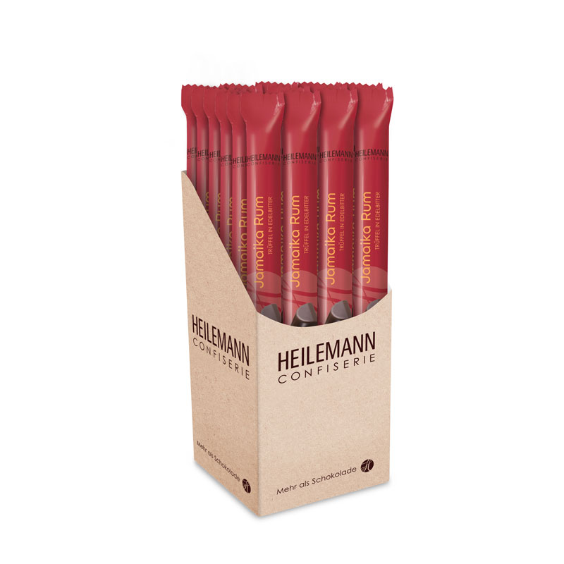 Heilemann Stick Jamaika Rum-Trüffel Edelbitter-Schokolade, 24 x 40 g