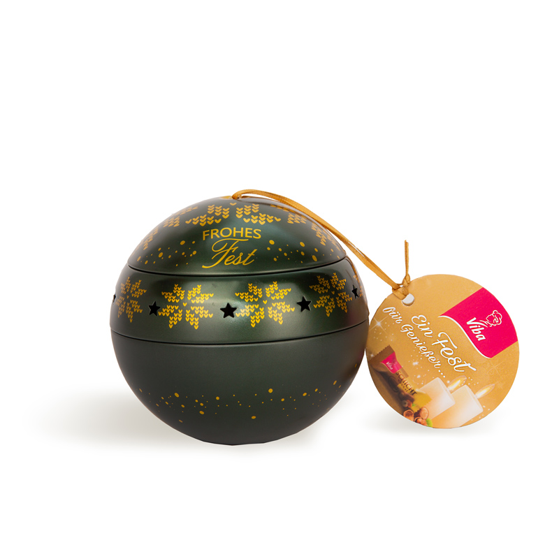 Viba Teelichtkugel "Oh Tannenbaum", 80 g