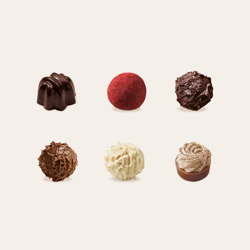 Heilemann Trüffel Auslese Pralinen Komposition, 125 g, enthaltene Trüffel-Pralinen