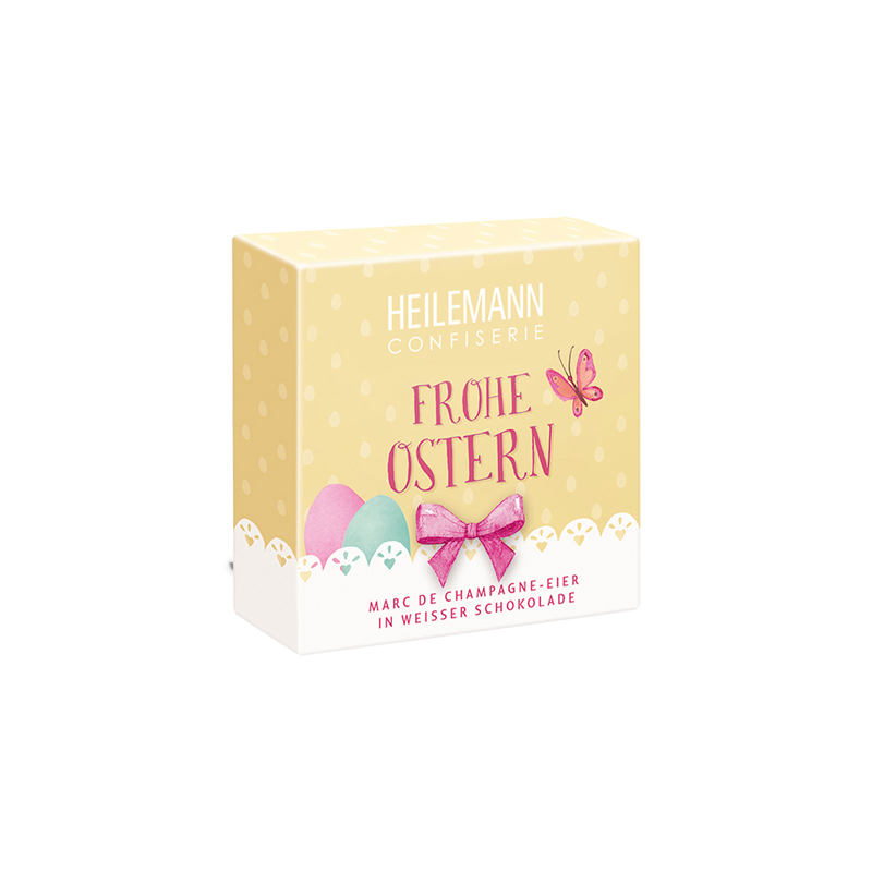 Heilemann Confiserie Geschenk mit Marc de Champagne Praliné-Eiern