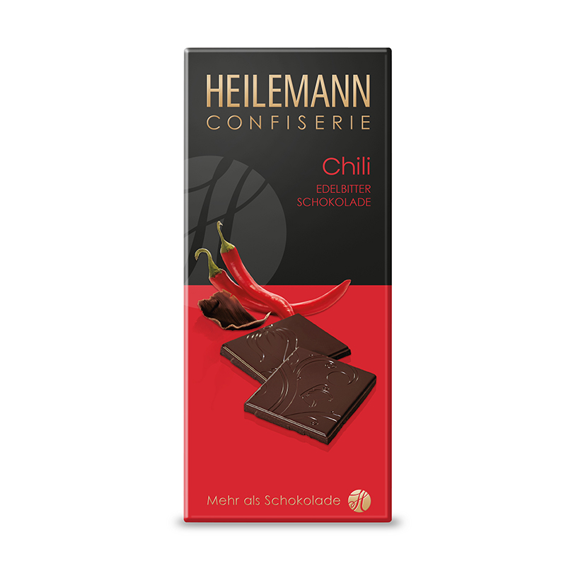 Heilemann Chili Edelbitter-Schokolade, 80 g