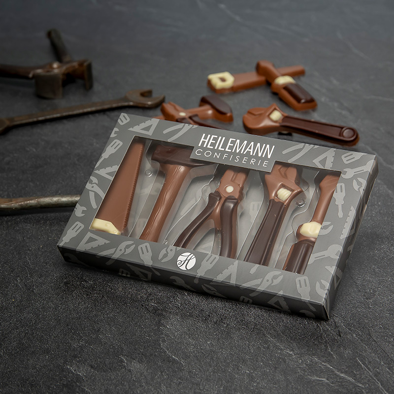 Heilemann Geschenkpackung mit Werkzeugen aus Schokolade