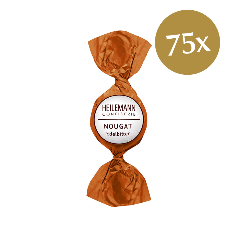 Heilemann Nougat Edelbitter Praliné-Kugel, 75 x 15 g