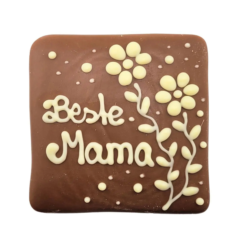 Confiserie-Schokolade "Beste Mama", 35 g - ausgepackt