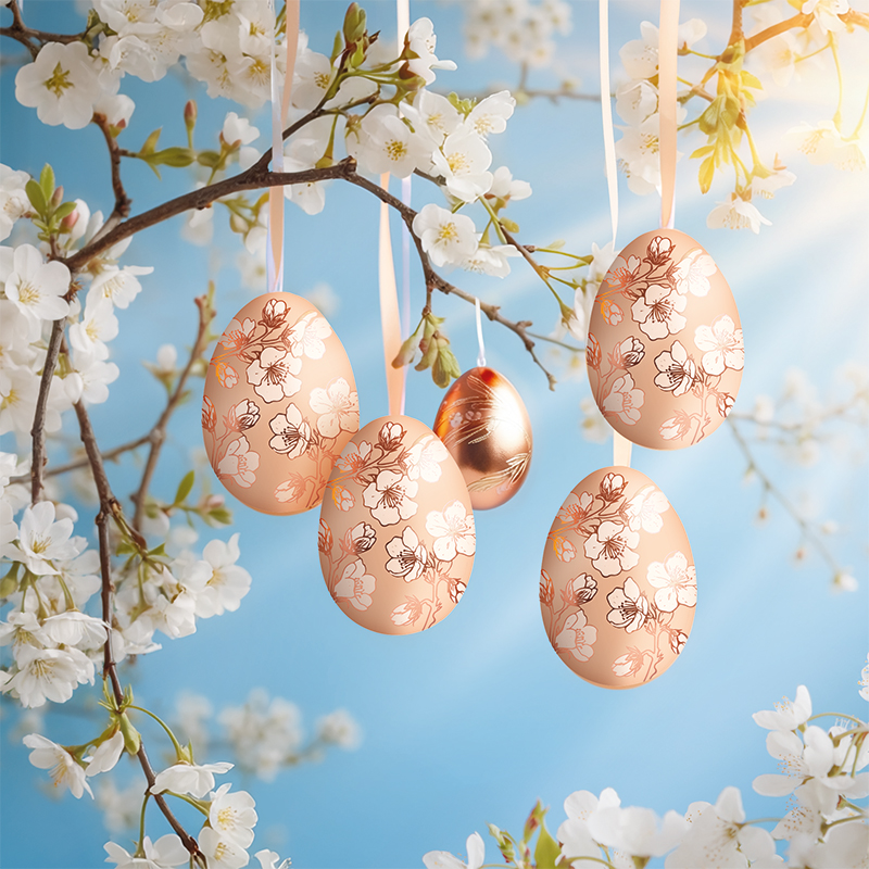 Heilemann Kleine Eidose mit Nougat-Ei als Baumbehang für den Osterstrauch