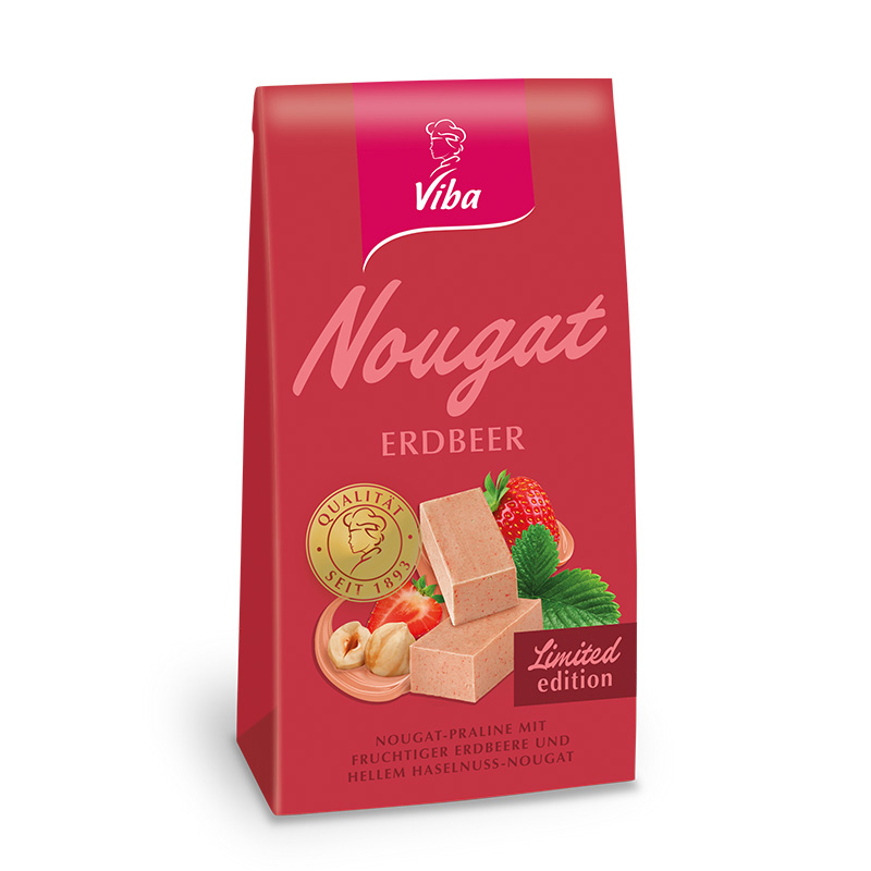 Viba Erdbeer Nougat Beutel, 100 g