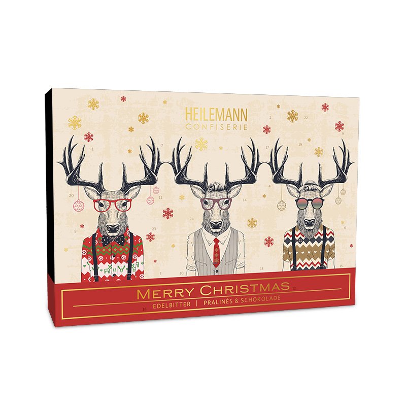 Heilemann Adventskalender Edelbitter-Pralinen, 330 g