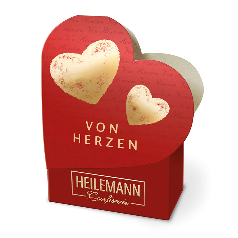 Heilemann Kleines Schokoladen Präsent „Von Herzen", 50 g