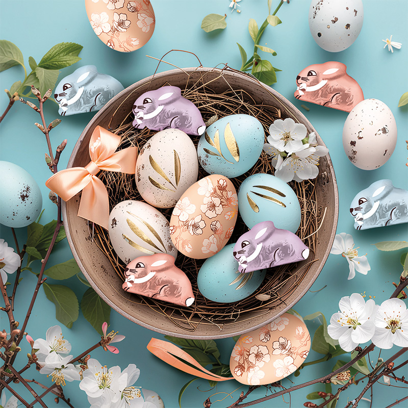 Heilemann Osterhäschen und Ostereier im Osternest