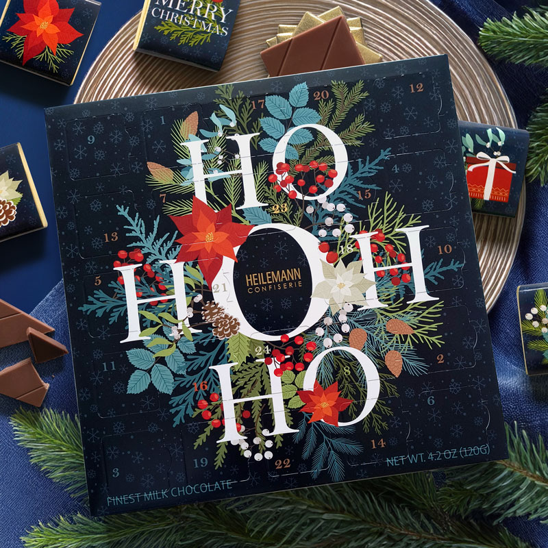 Heilemann Tisch-Adventskalender "HO HO HO", mit Täfelchen