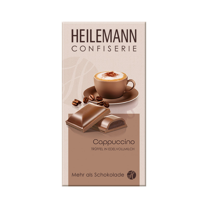 Heilemann Cappuccino-Trüffel in Edelvollmilch-Schokolade, 100 g