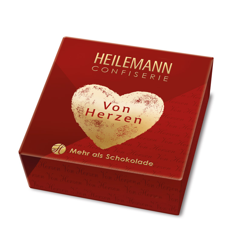 Heilemann Kleines Nougat-Präsent „Von Herzen“, 75 g