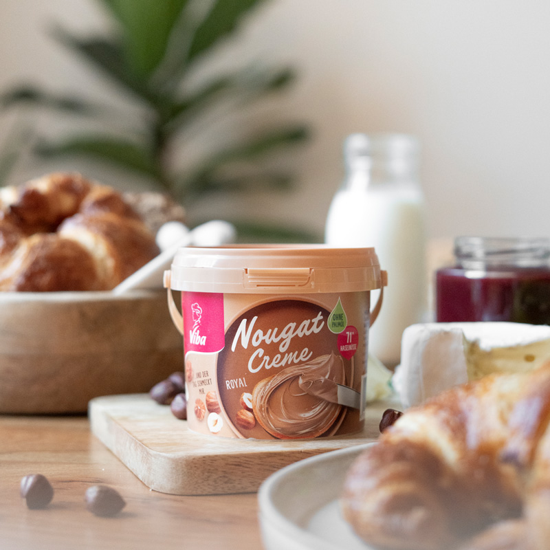Viba Nougat Creme Royal Palmölfrei zum Frühstück