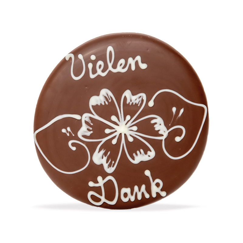 Confiserie-Schokolade "Vielen Dank", 35 g - ausgepackt
