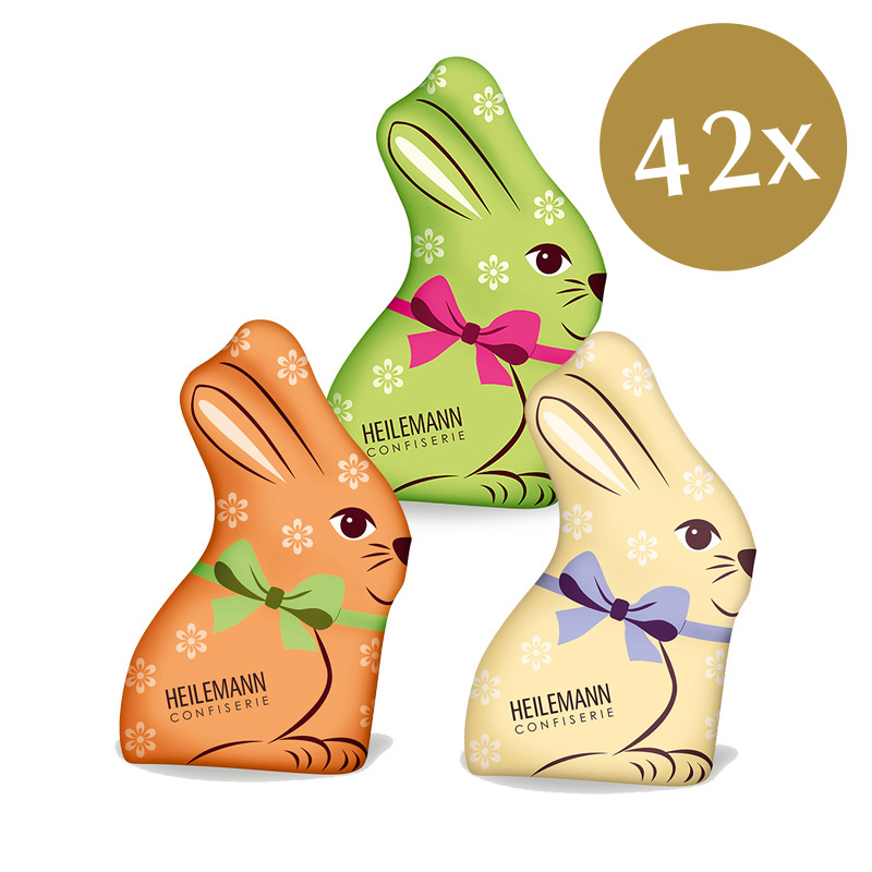 Heilemann Buntes Osterhäschen Edelvollmilch, 22 g