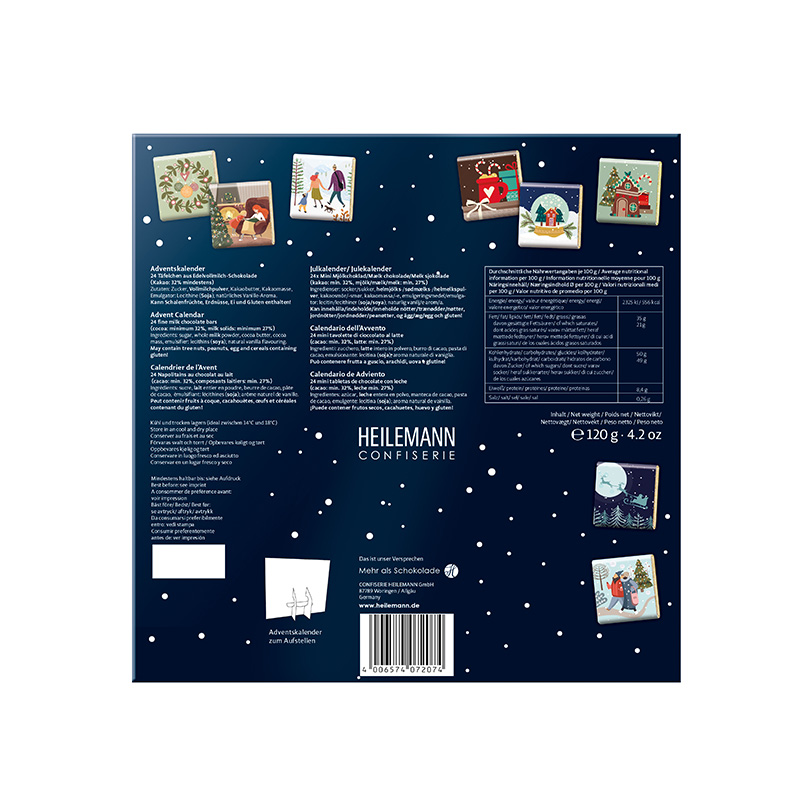 Heilemann Adventskalender Weihnachtshaus, 120 g