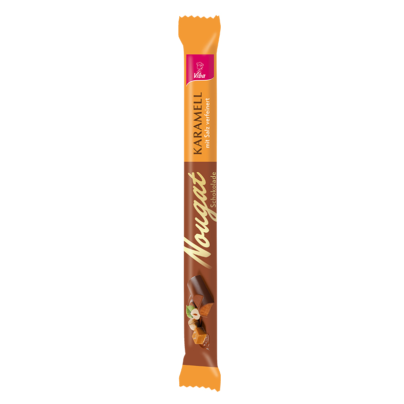 Viba Nougat-Schokoladen Stick Karamell mit Salz, 40 g
