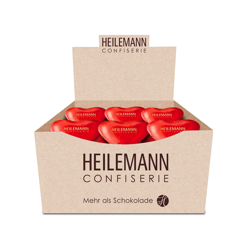 Heilemann Rotes Geschenkherz Edelvollmilch, 36 x 30 g
