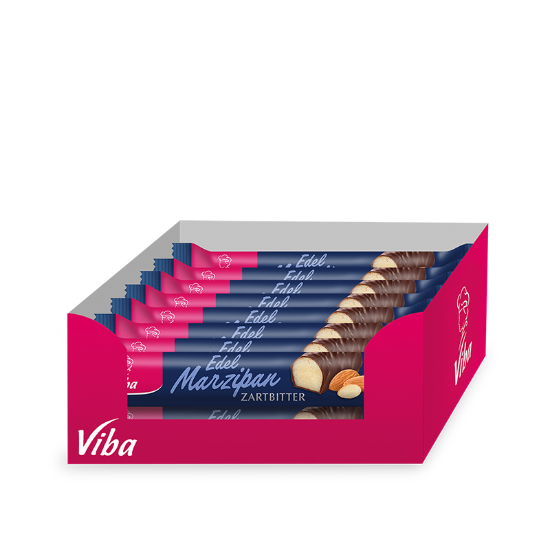 Viba Edel Marzipan Stange Zartbitter, 16 x 37,5 g