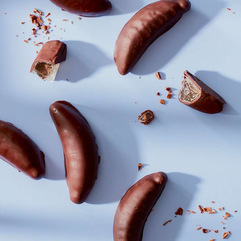 Hussel Gelee-Bananen Zartbitter