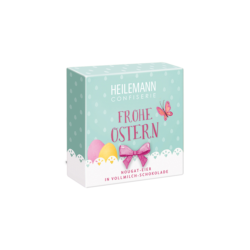 Heilemann "Frohe Ostern" Geschenkpackung mit Nougat-Eiern