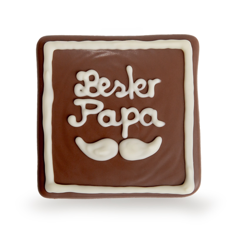 Confiserie-Schokolade "Bester Papa", 35 g - ausgepackt