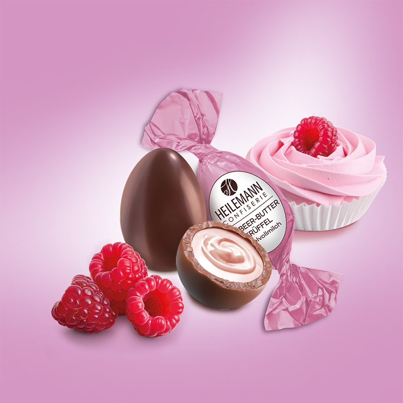 Heilemann Himbeer-Trüffel-Ei - cremige Himbeer Trüffel Füllung